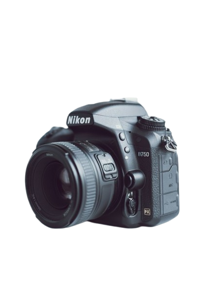 Black nikon slr camera